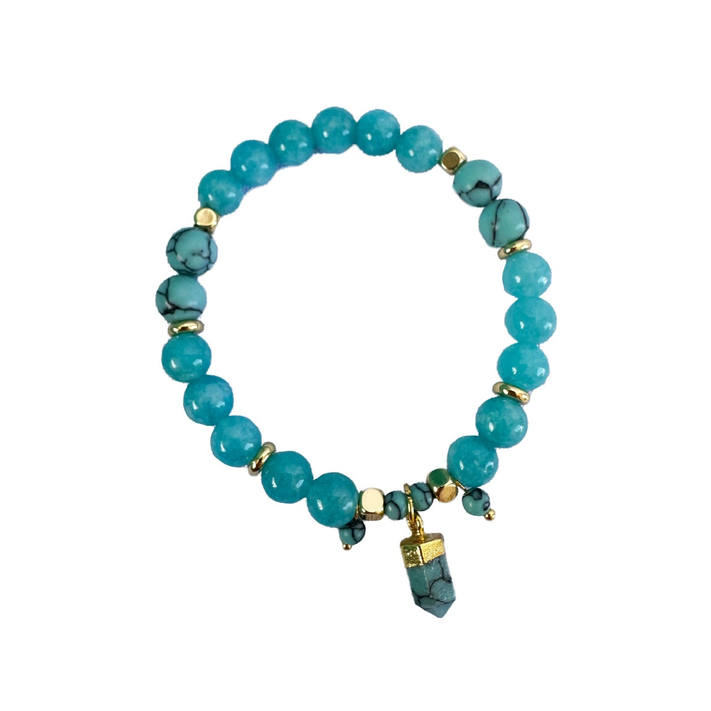 Lisa Pollock Crystal Point Bracelet In Case Turquoise