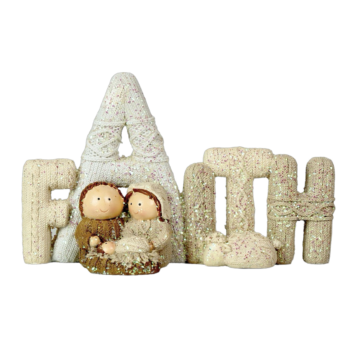 Christmas Nativity Kiddie Word Figurine "FAITH"