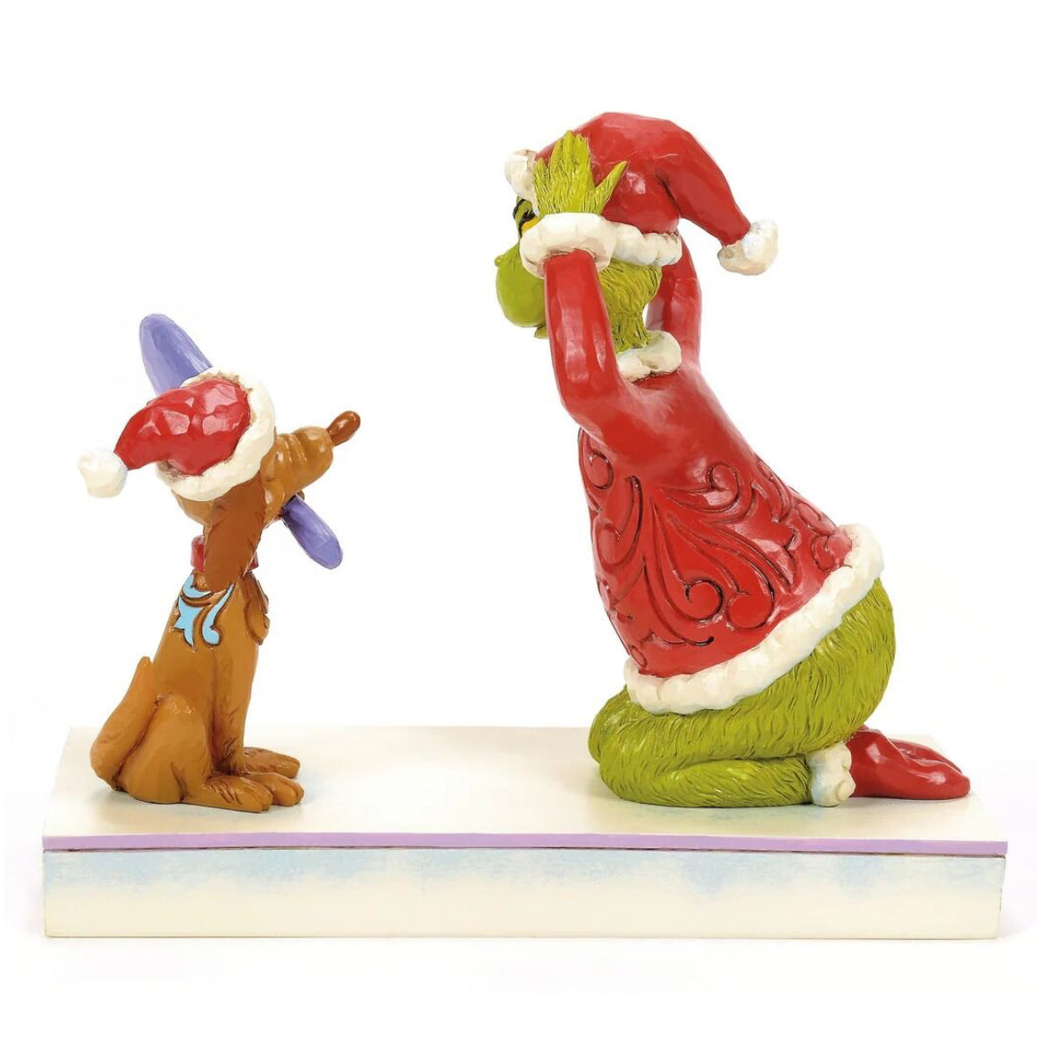 JIM SHORE THE GRINCH MAX HOLDING MIRROR FOR GRINCH