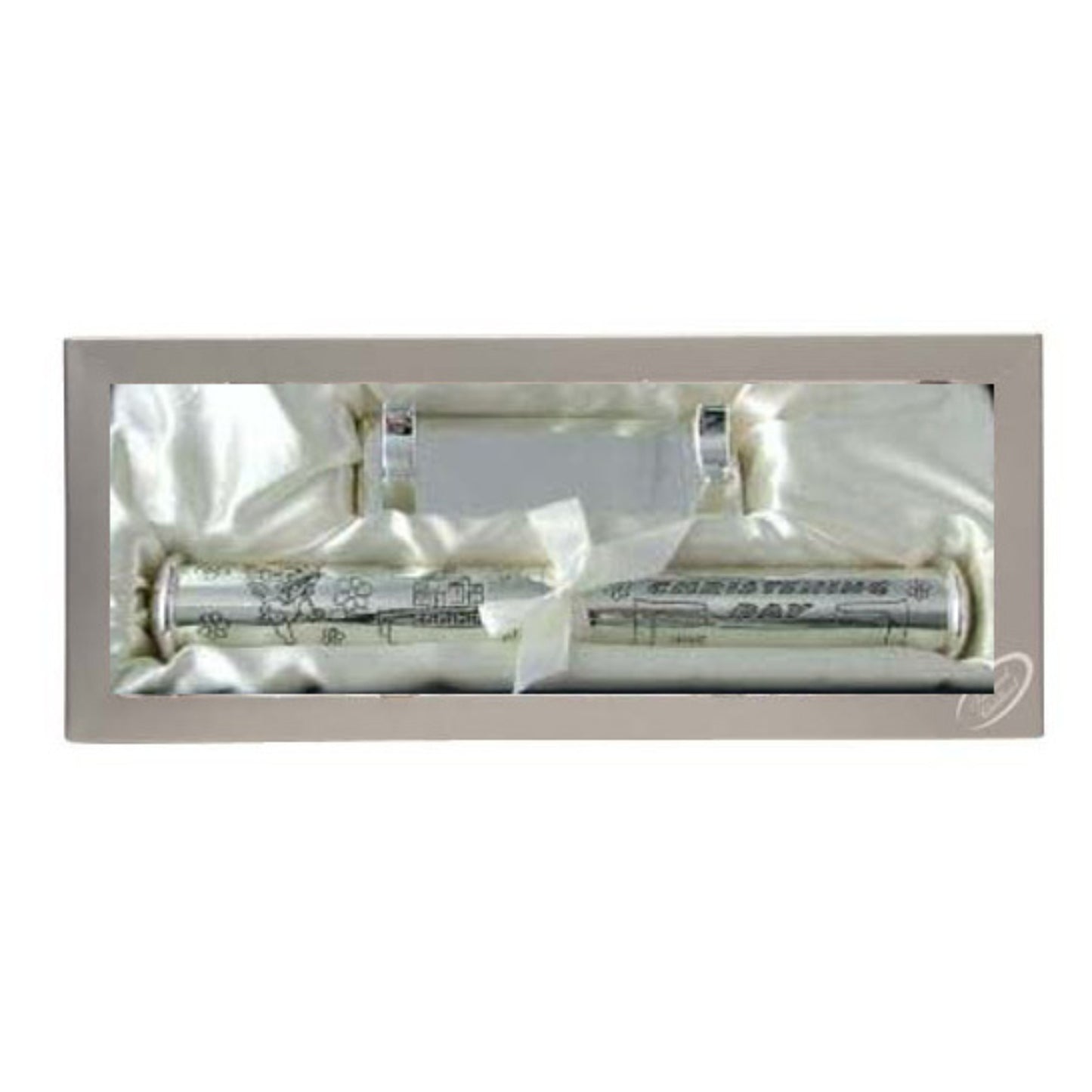 CHRISTENING CERTIFICATE HOLDER WITH STAND SILVER PLATED