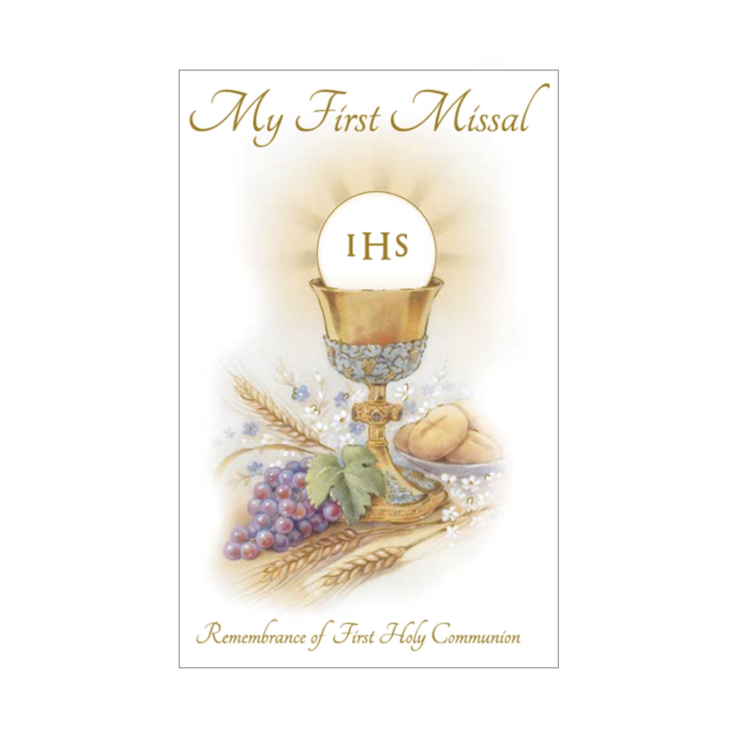 COMMUNION BOOK SYMBOL CHALLICE HARD COVER