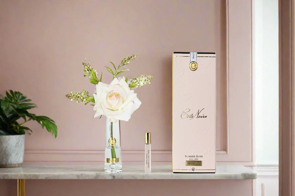 Cote Noire Summer Rose Pink Blush In Clear Glass With Gold Badge