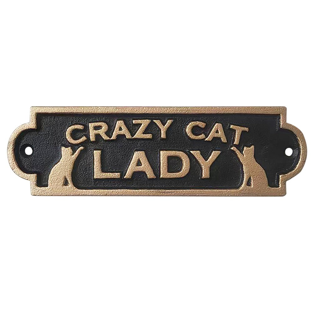 Cast Iron Sign "Crazy Cat Lady"