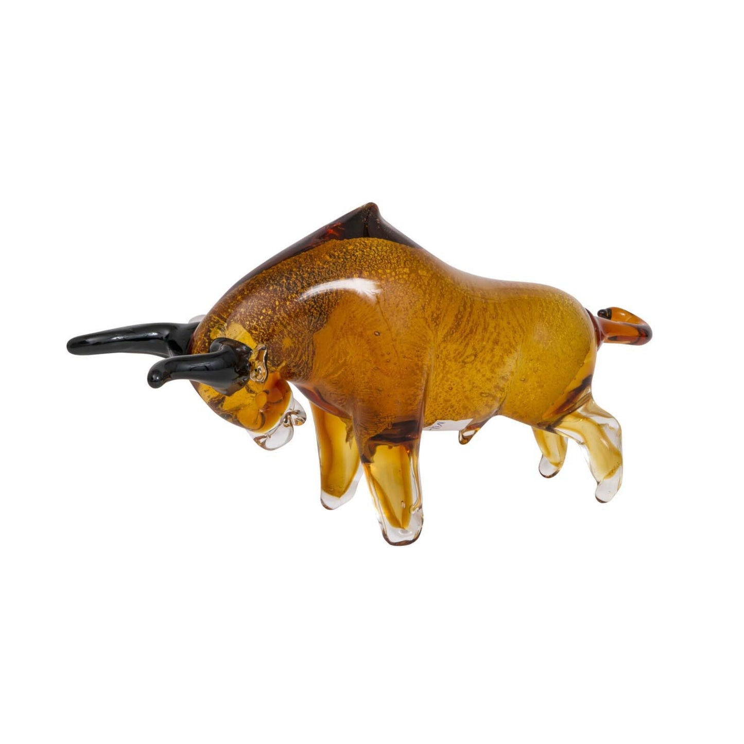 ZIBO ART GLASS BULL OLE SMALL