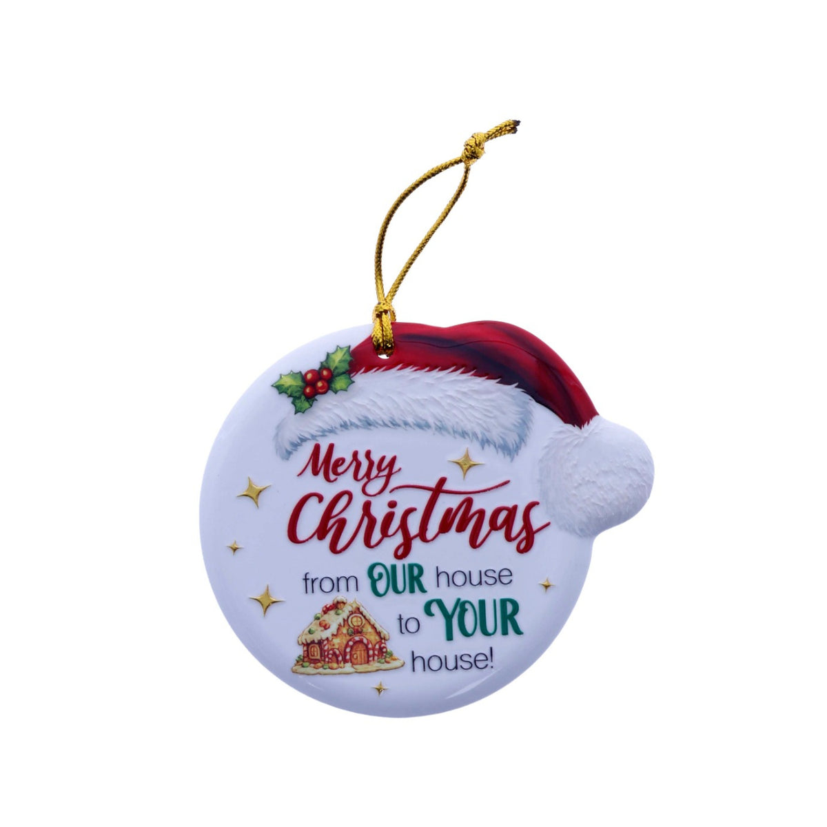 Christmas Sentiment Ceramic Plaque From Ourn House To Yours