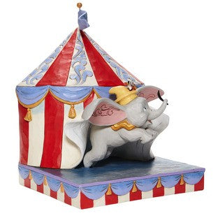 DISNEY TRADITIONS BY JIM SHORE DUMBO FLYING OUT OF TENT SCENE 23CM
