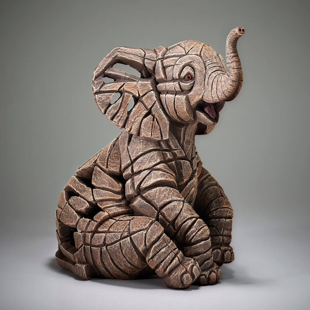 EDGE SCULPTURE ELEPHANT CALF FIGURE SMALL