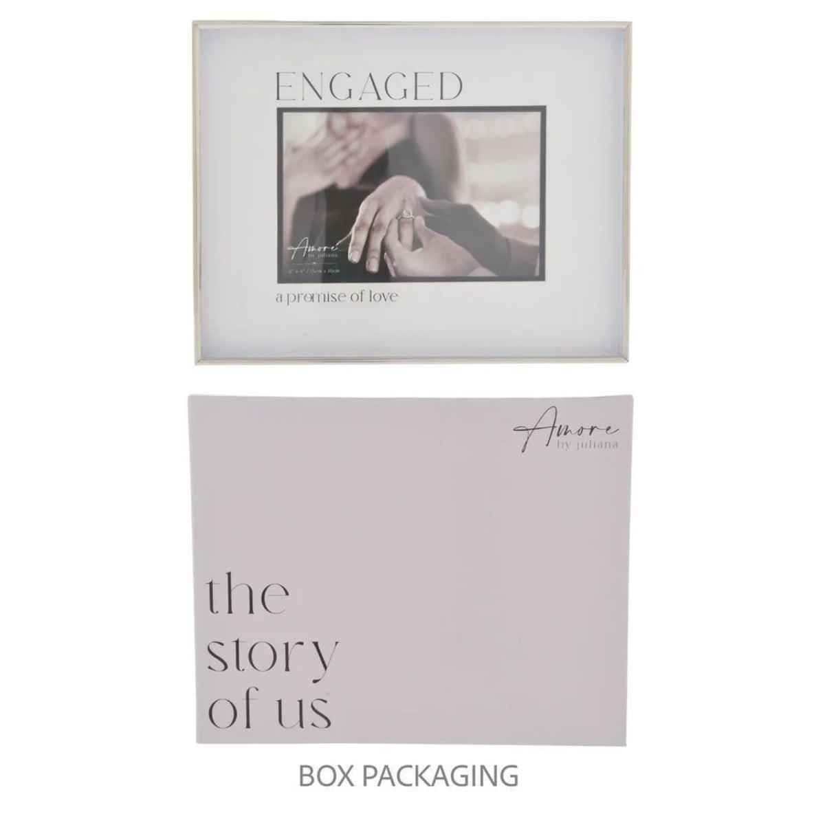Wedding Photo Frame Amore Silver Engaged 6x4