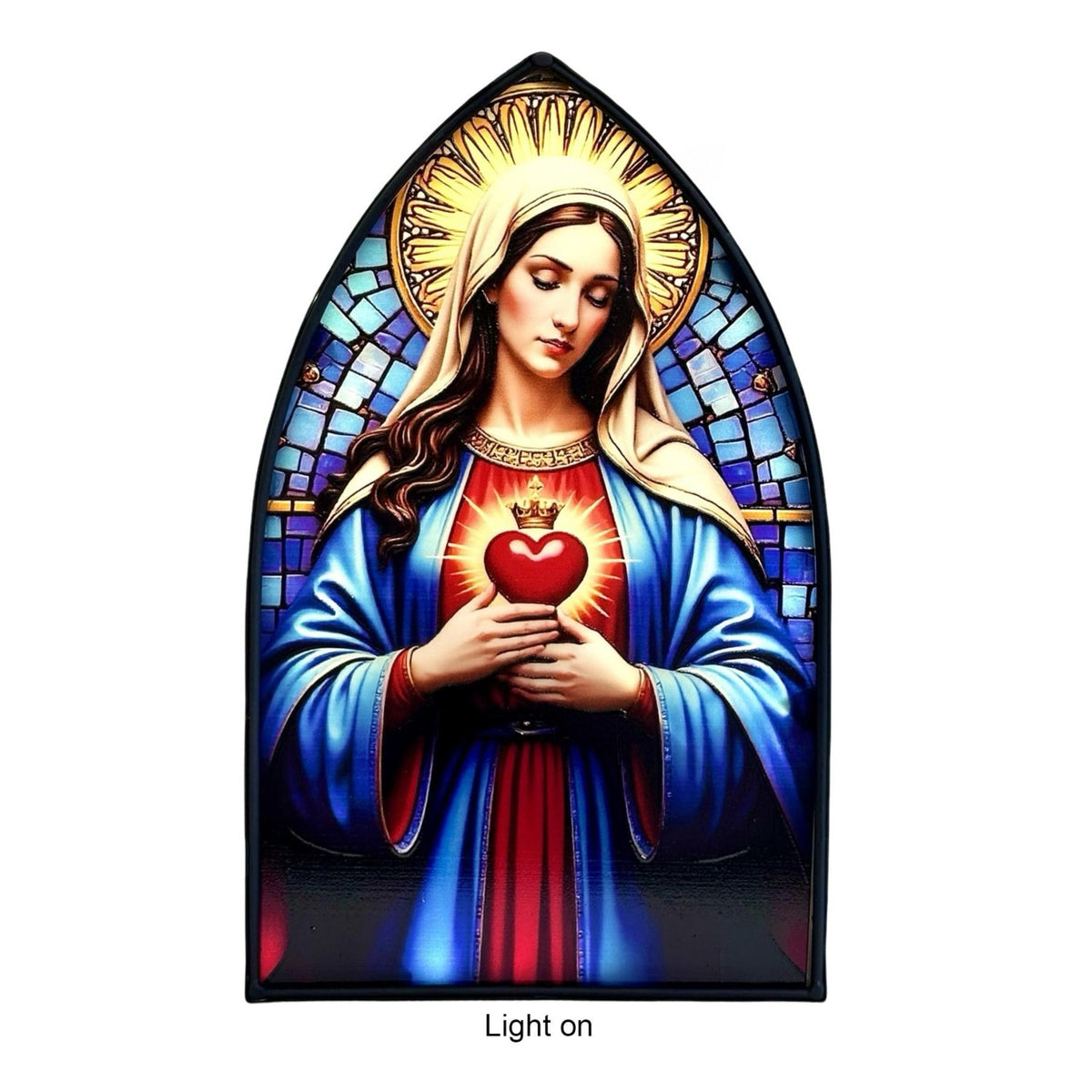 DIVINE SERIES LED PLAQUE SACRED HEART MARY