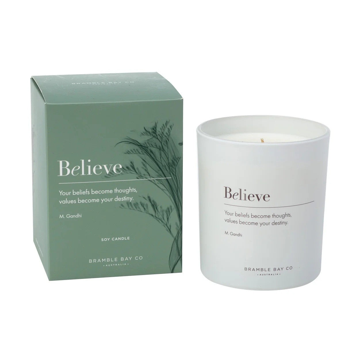 Bramble Bay Inspirational Scented Candle Believe