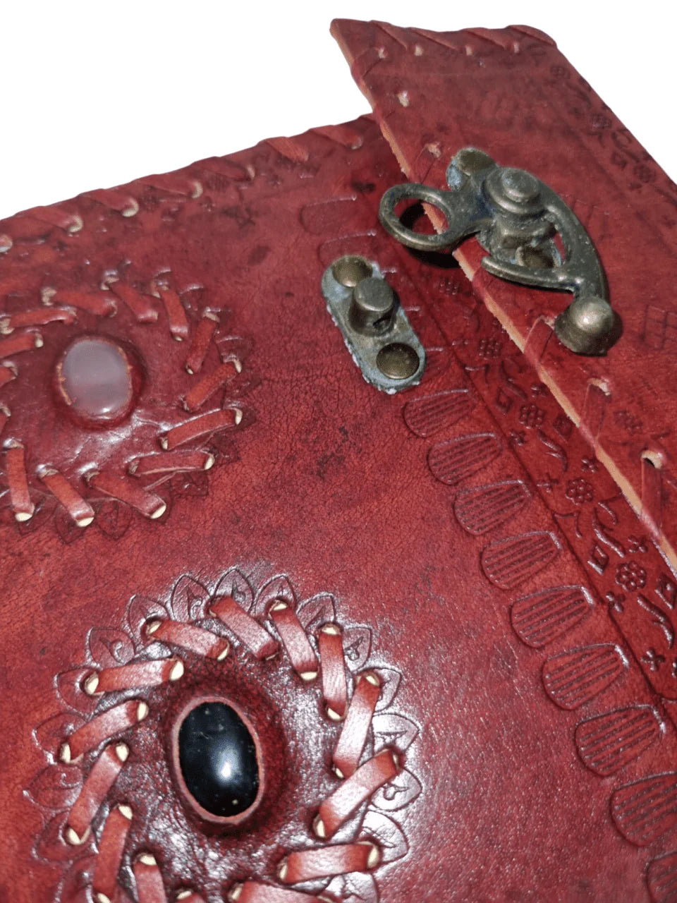 Leather Journal Parchment Style Paper With Stones
