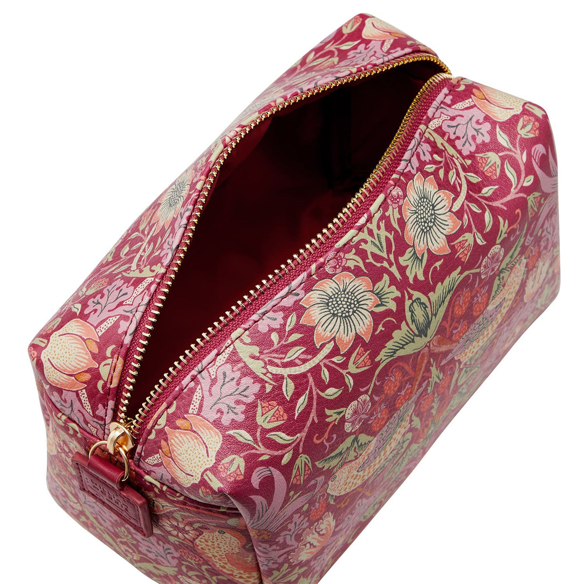William Morris at Home Strawberry Thief Med Toiletry Bag Red