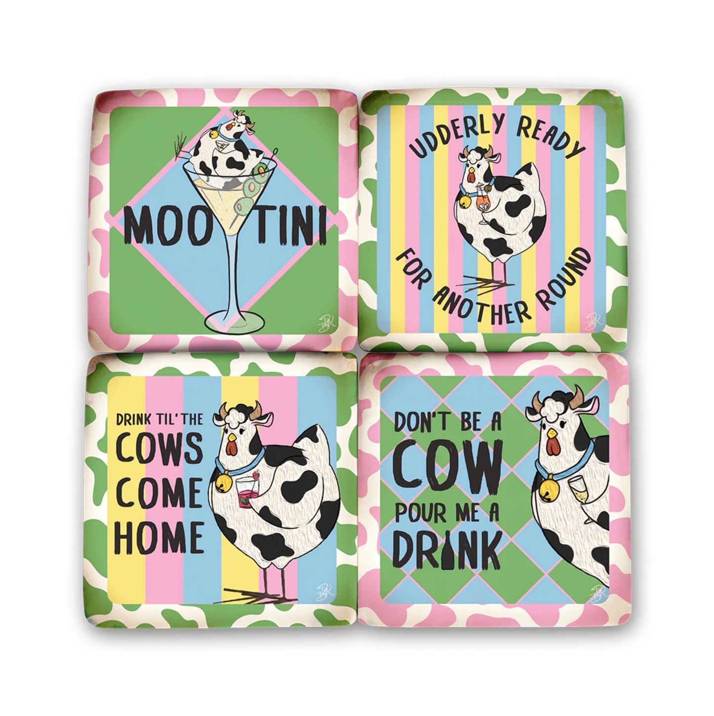 RESIN COASTER SET OF 4 'MOOTINI'