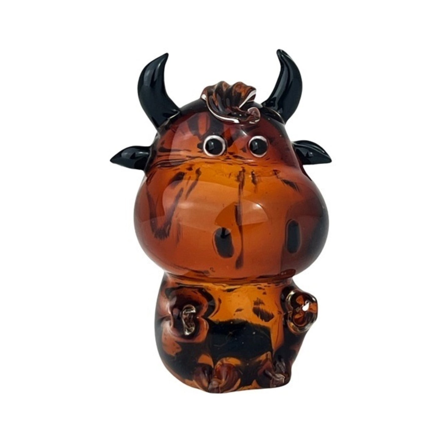 ZIBO ART GLASS MINI COW BOO