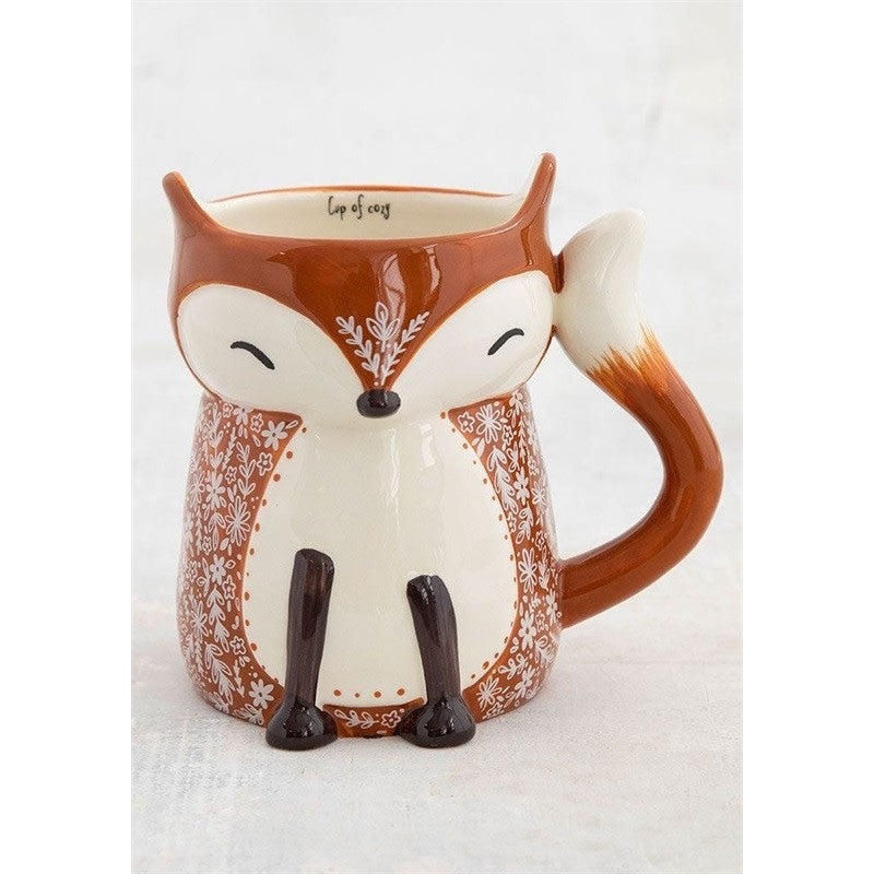 Natural Life Folk Art Mug Cup Of Cozy Fox