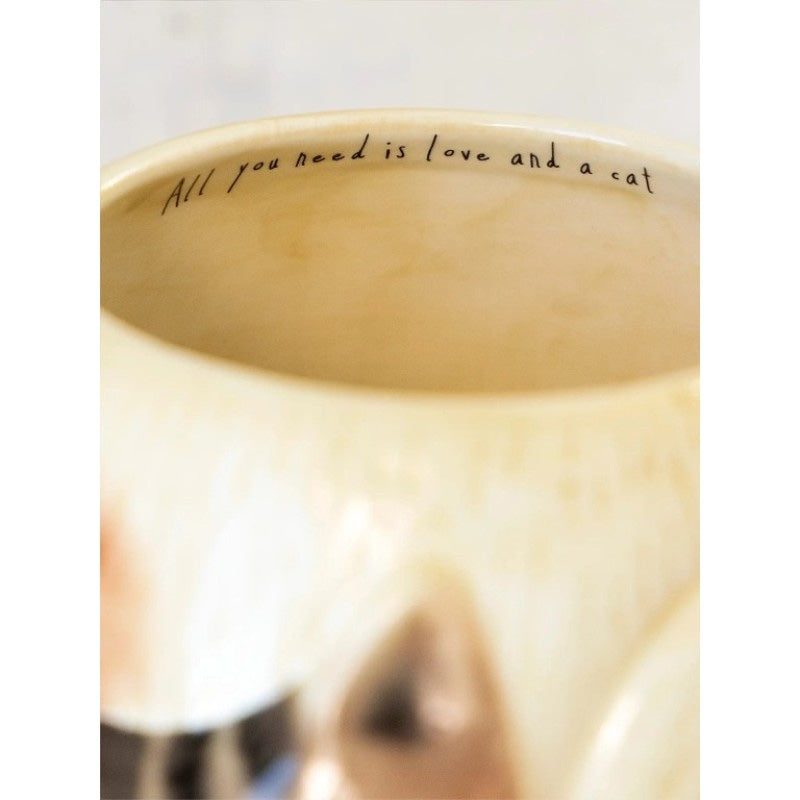Natural Life Folk Art Mug All You Need Is Love And A Cat