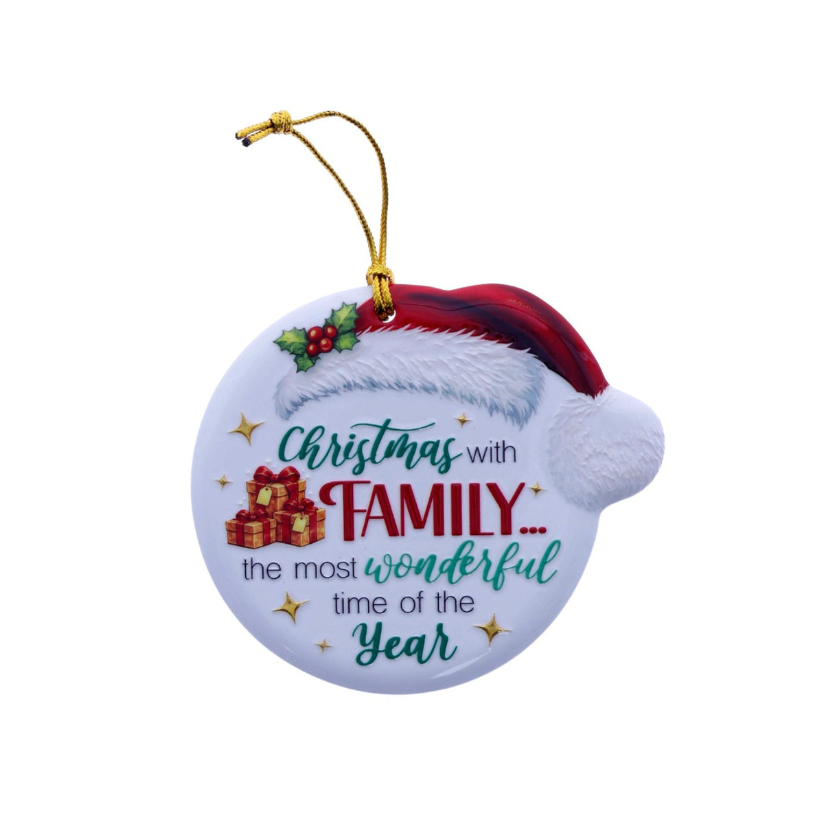 Christmas Sentiment Ceramic Plaque Christmas With Family Wonderful