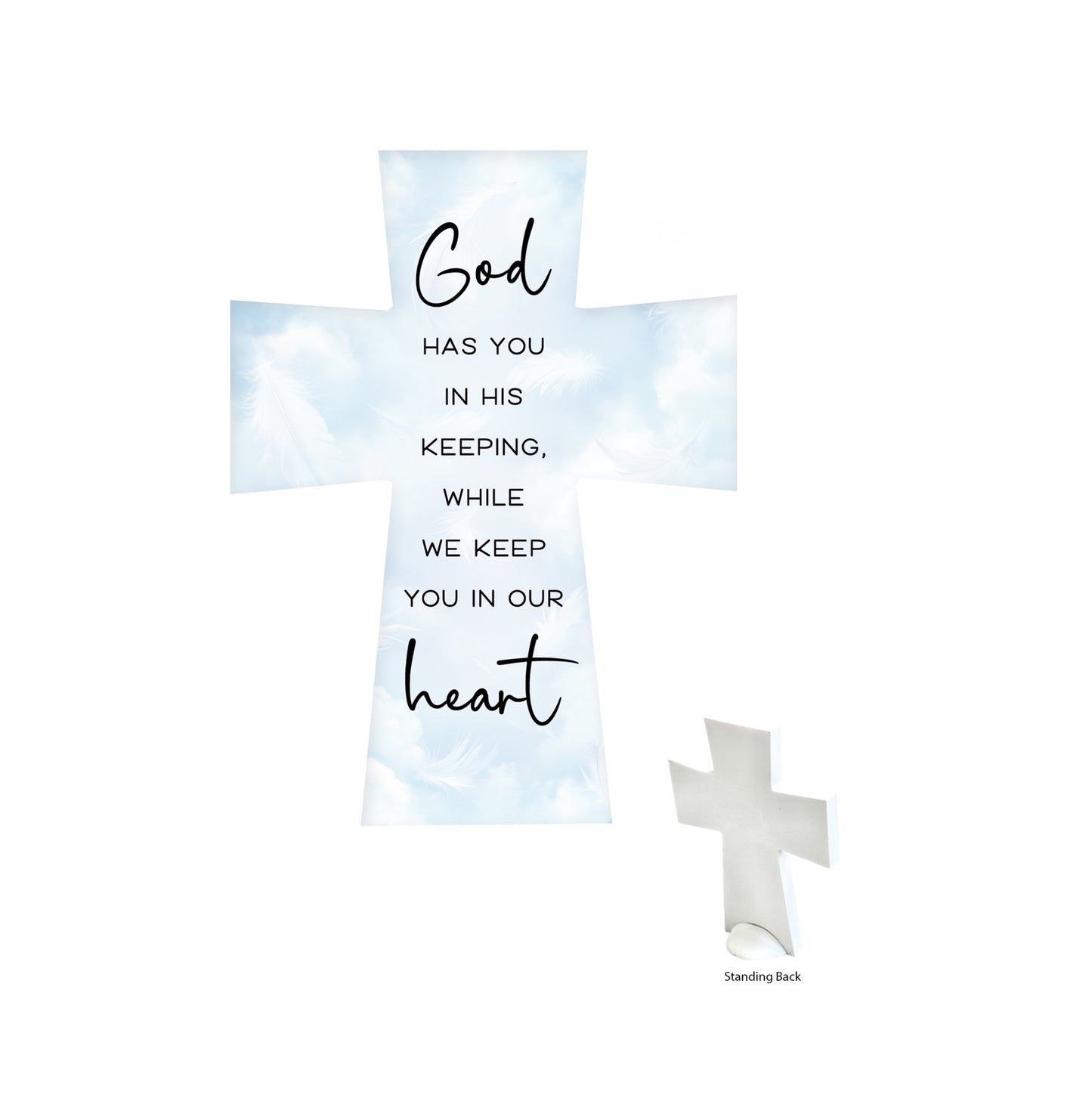 CERAMIC STANDING CROSS MEMORIAL