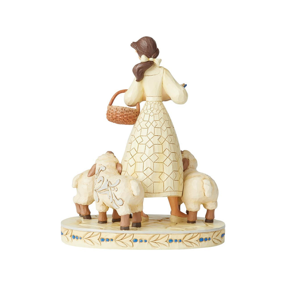 DISNEY TRADITIONS BY JIM SHORE BELLE WITH SHEEP WHITE WOODLAND