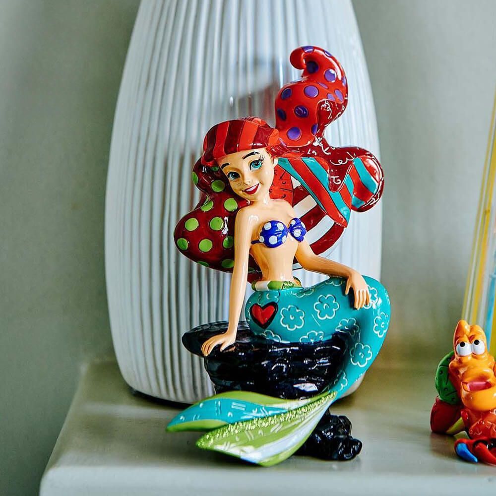 DISNEY BRITTO ARIEL ON ROCK LARGE FIGURINE