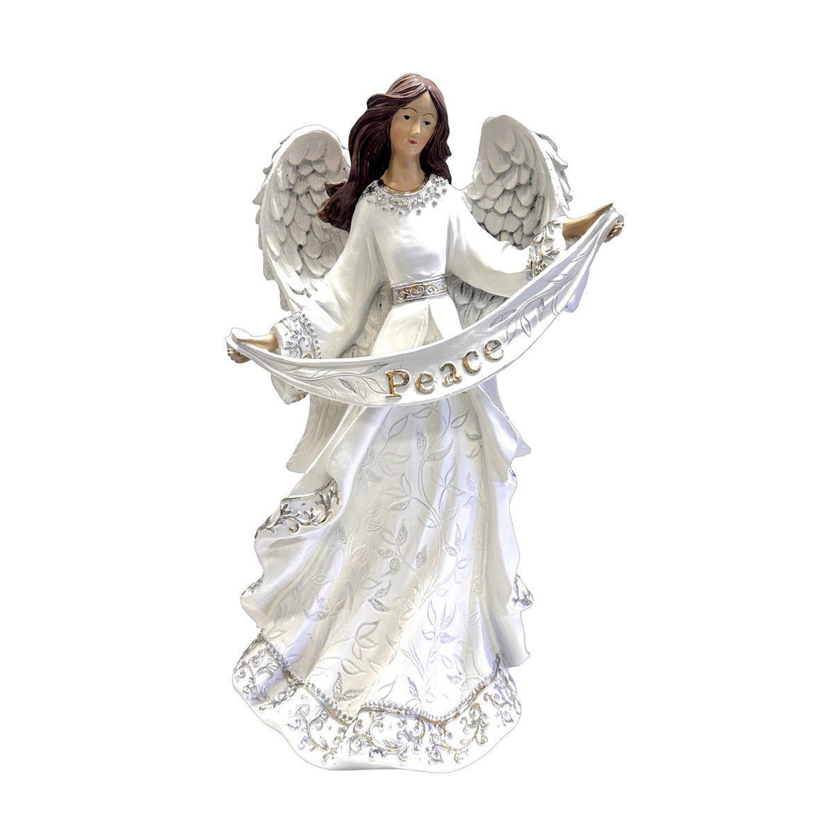CHRISTMAS ANGEL WHITE PEACE 39CM