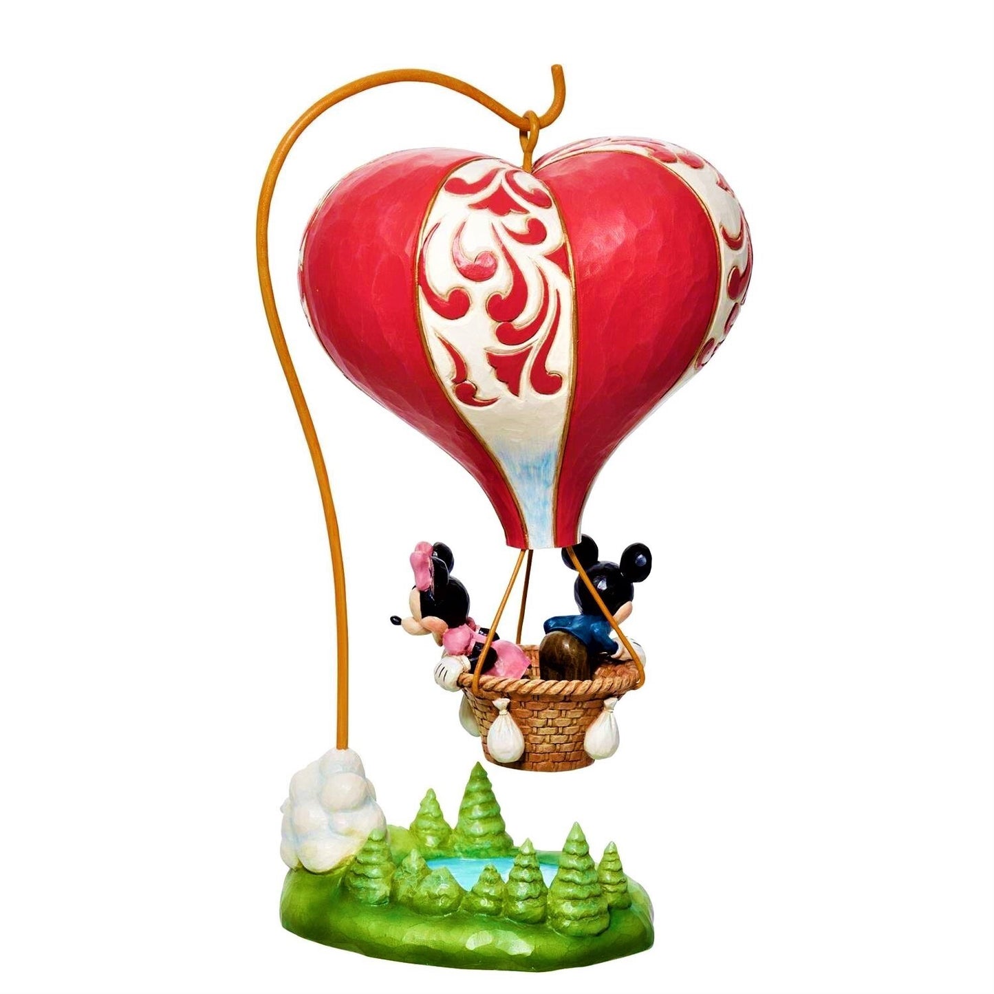 DISNEY TRADITIONS BY JIM SHORE MICKEY & MINNIE HEART AIR BALLOON