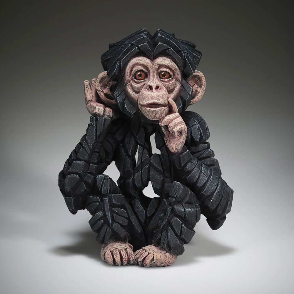Edge Sculpture Baby Chimp Figure 'Hear No Evil'