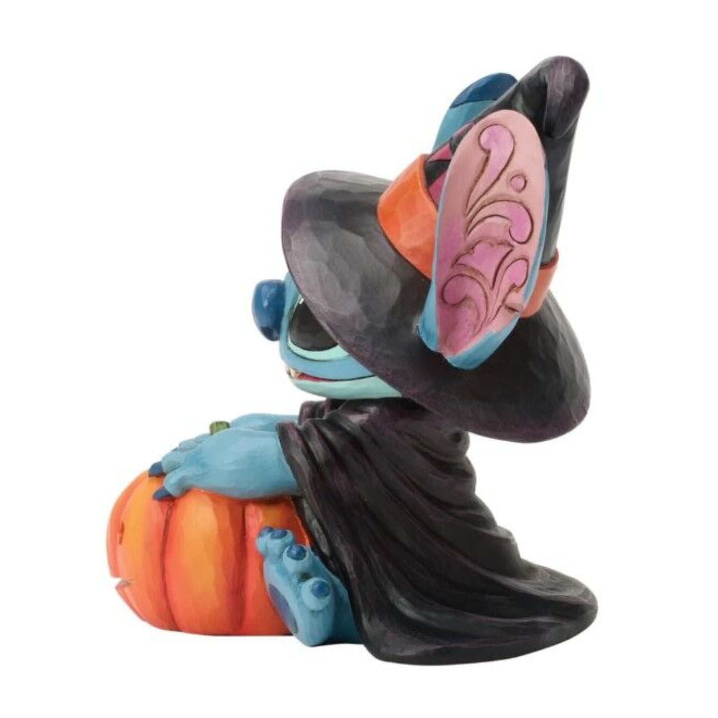 DISNEY TRADITIONS BY JIM SHORE STITCH WITCH BY JACK-O-LANTERN