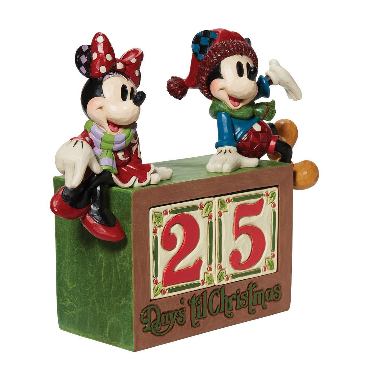 DISNEY TRADITIONS BY JIM SHORE MICKEY & MINNIE COUNTDOWN 18CM