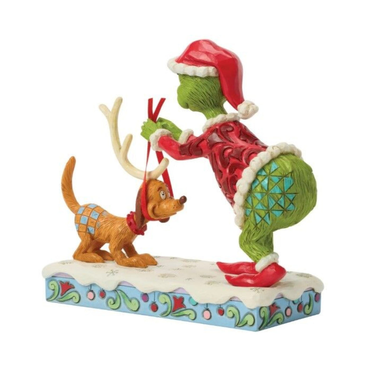 The Grinch By Jim Shore Grinch Trying Antlers On Max