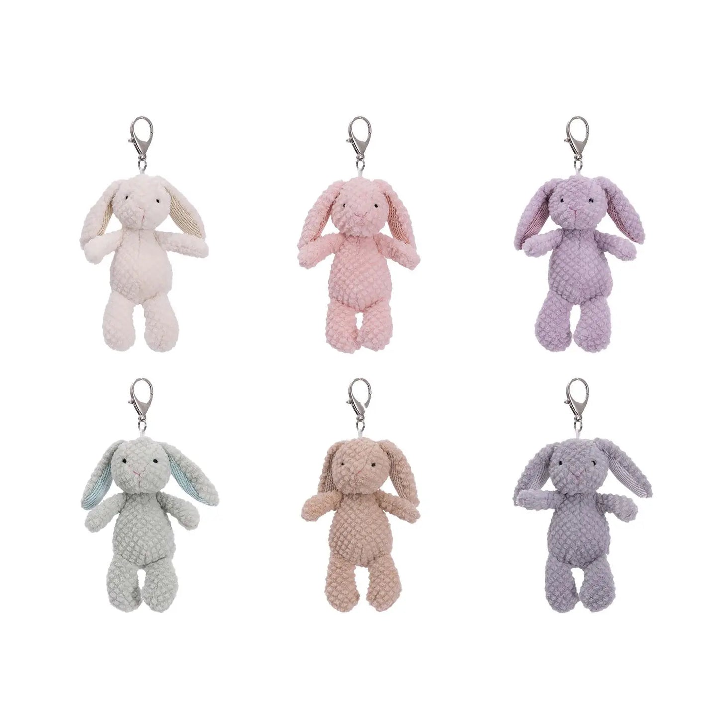 Mary Meyer Nubby Bunny Grey Bag Charm