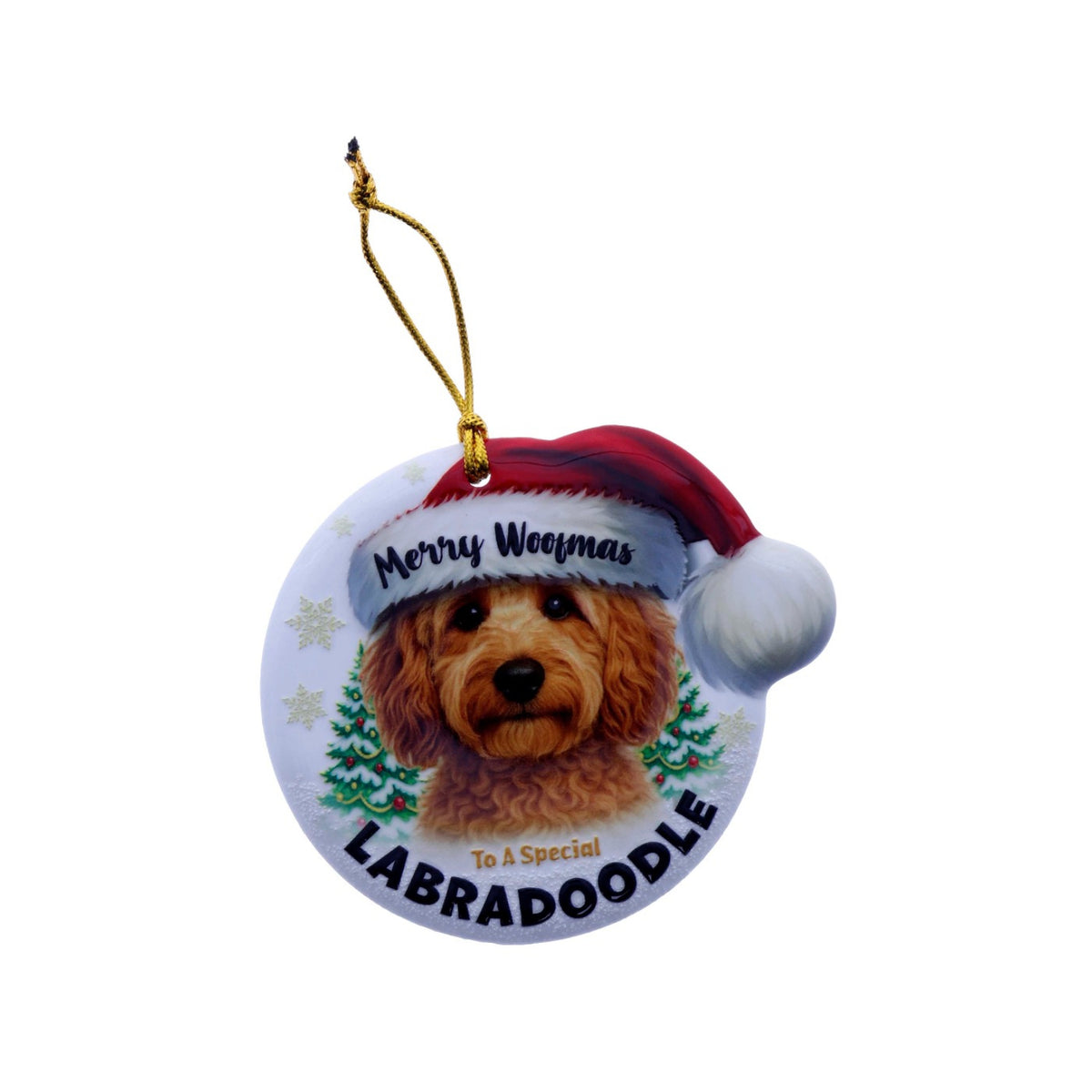Christmas Sentiment Ceramic Plaque Dog Labradoodle