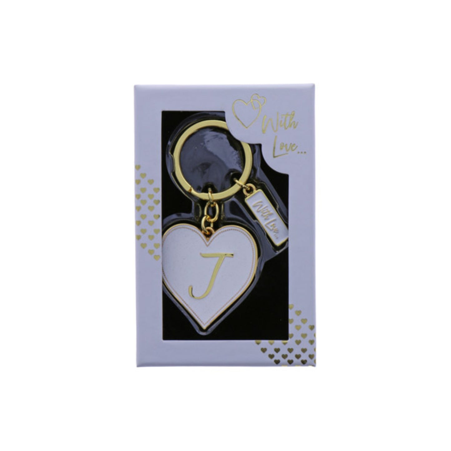 INITIAL KEYRING "J" IN GOLD