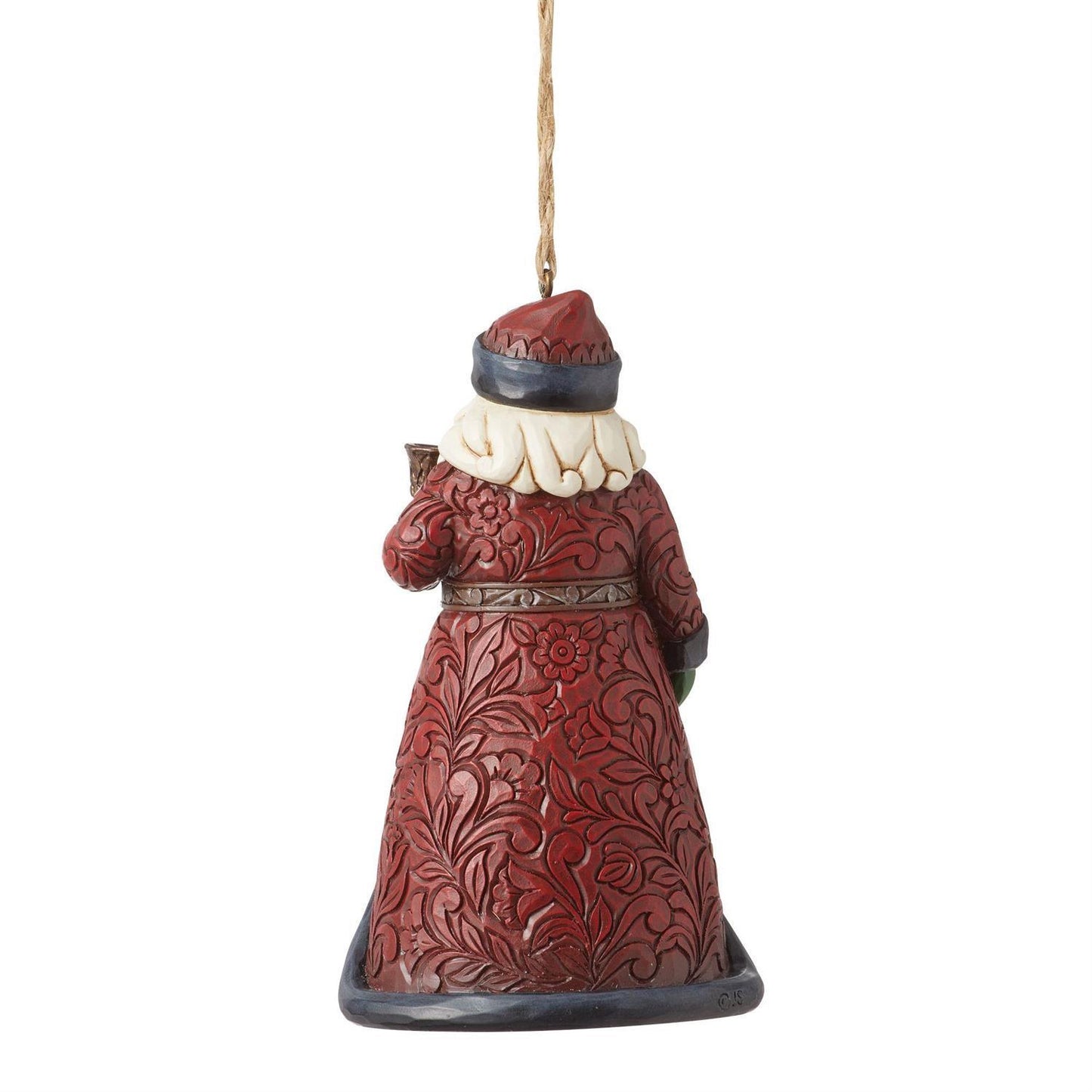 HEARTWOOD CREEK HANGING ORNAMENT SANTA WITH BELL