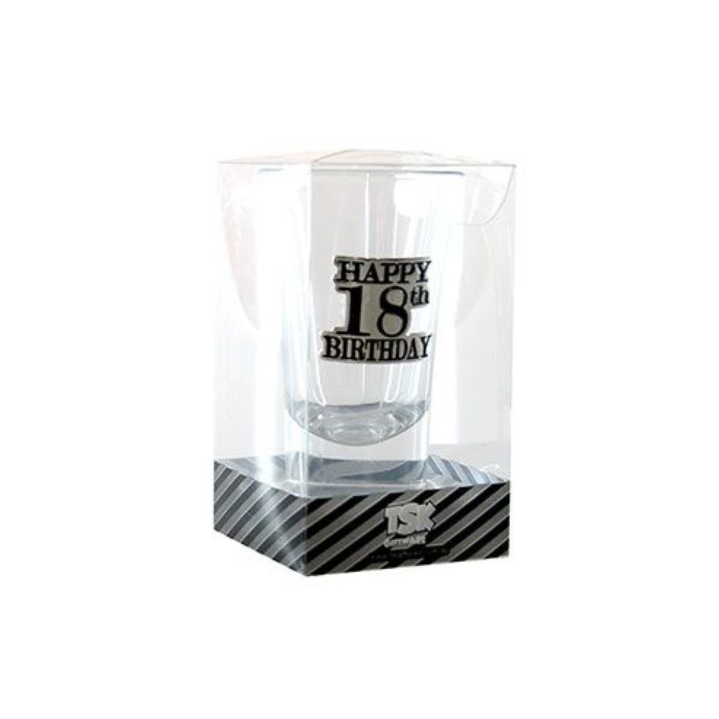 Birthday Shot Glass With Badge 18th