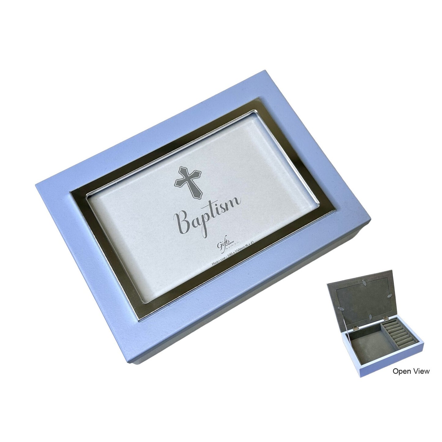 BAPTISM KEEPSAKE BOX BLUE