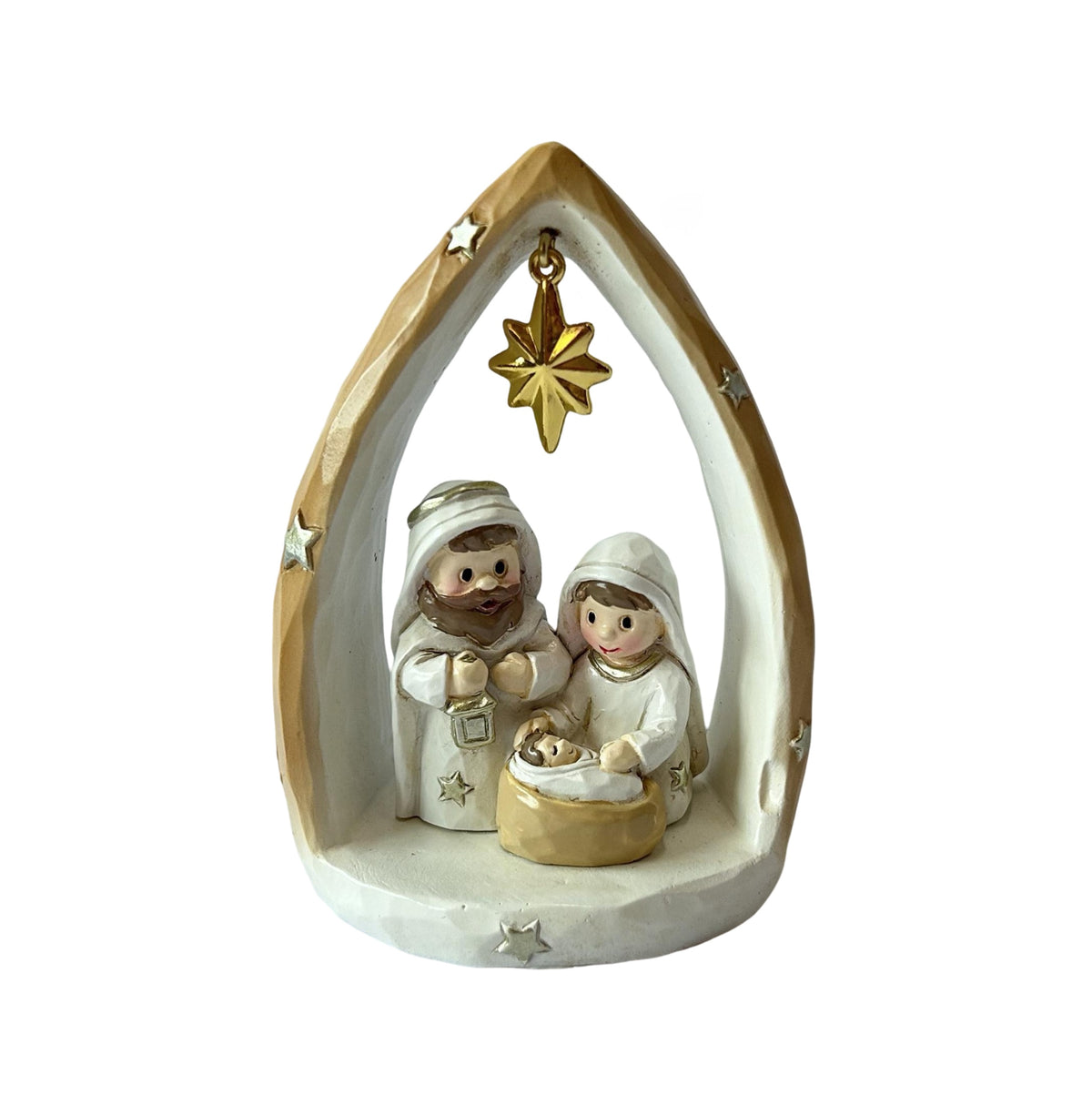 Christmas Nativity Holy Family In Arch Kiddie Figurine