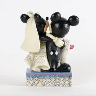 DISNEY TRADITIONS BY JIM SHORE MICKEY MOUSE AND MINNIE MOUSE CONGRATULATIONS WEDDING