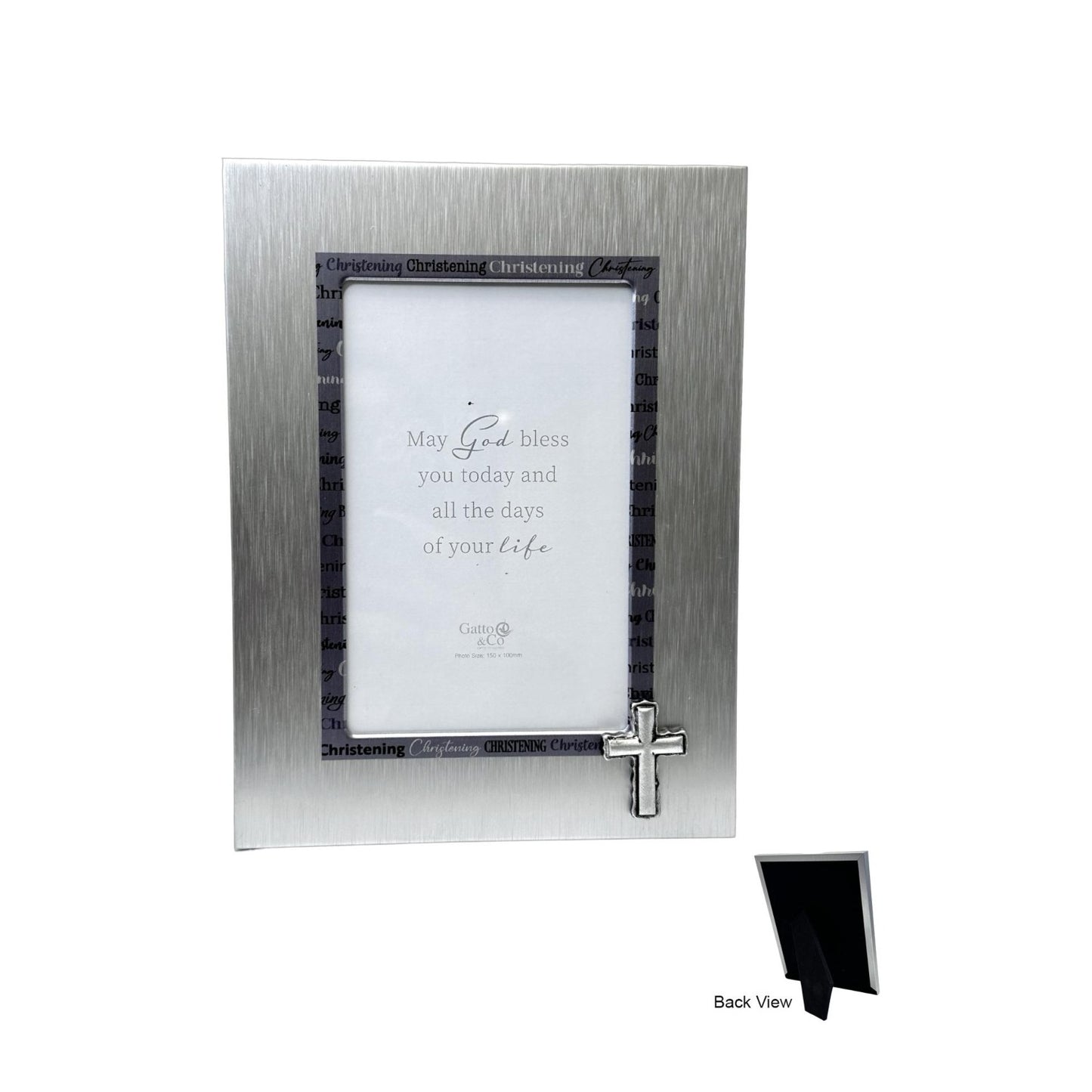 PHOTO FRAME ALUMINIUM CHRISTENING 6X4
