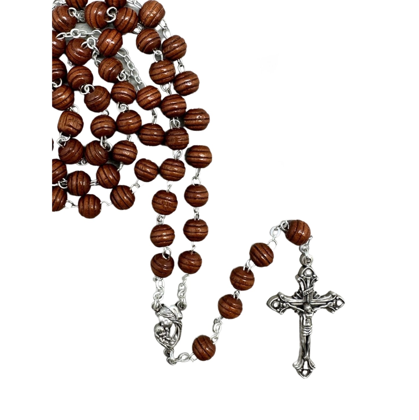 Rosary Bead Carpino Brown Wood