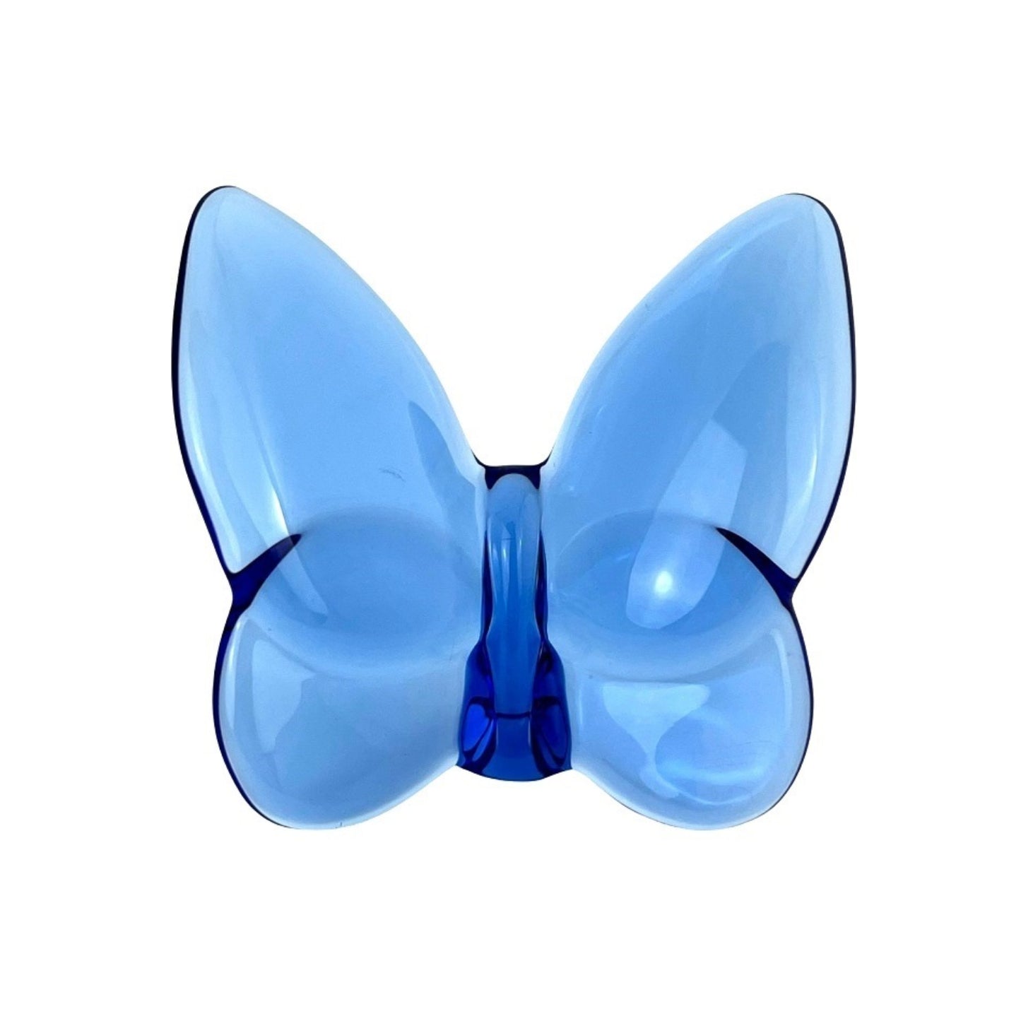 ZIBO ART GLASS BUTTERFLY IN BLUE