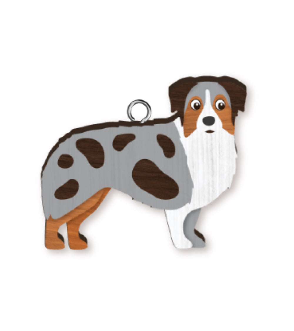 HANDMADE KEYRING AUSSIE SHEPHERD