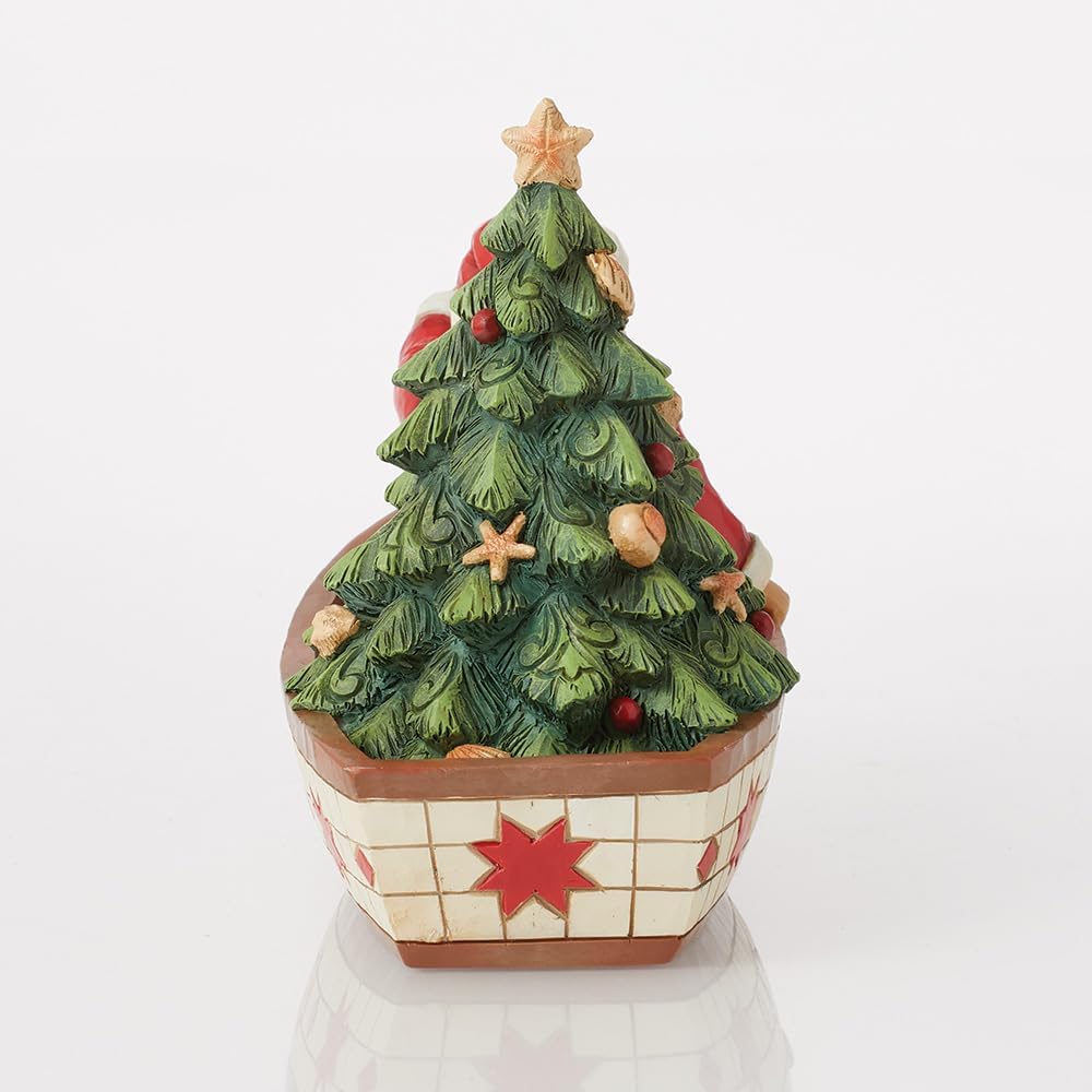 Heartwood Creek By Jim Shore Santa In Boat With Tree Figurine