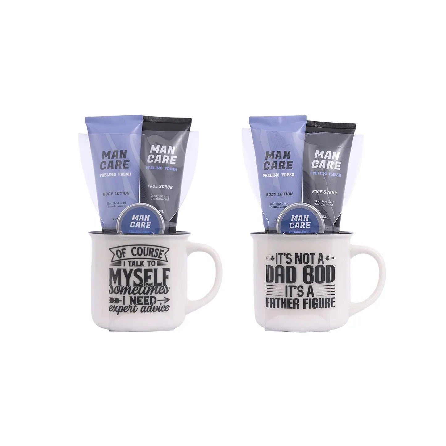 Mug Gift Set With Body Lotion, Body Wash And Beard Cream "Expert Advice"