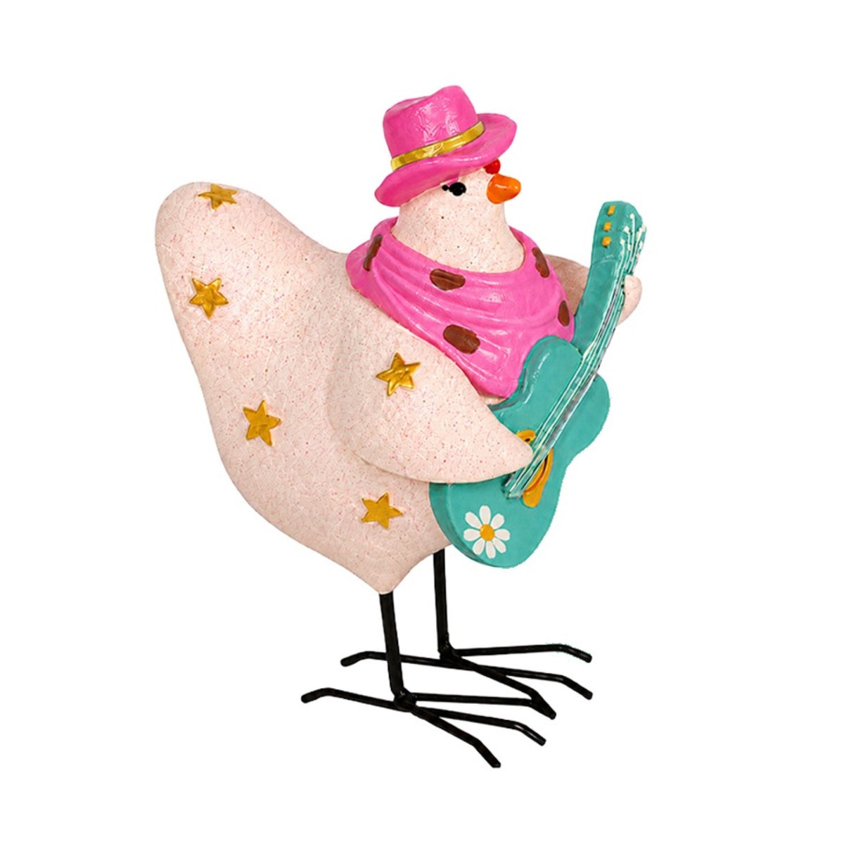 RESIN CHICKEN FIGURINE CHICKERA "PART IN THE HENHOUSE"