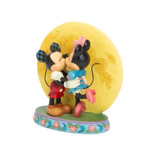 DISNEY TRADITIONS BY JIM SHORE MICKEY AND MINNIE BY MOONLIGHT 18CM