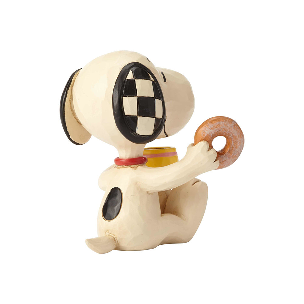 PEANUTS BY JIM SHORE MINI SNOOPY WITH DONUT & COFFEE