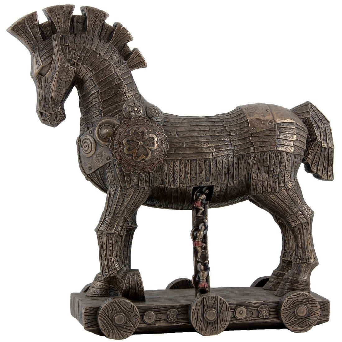 VERONESE DESIGNS BRONZE THE TROJAN HORSE FIGURINE 26CM