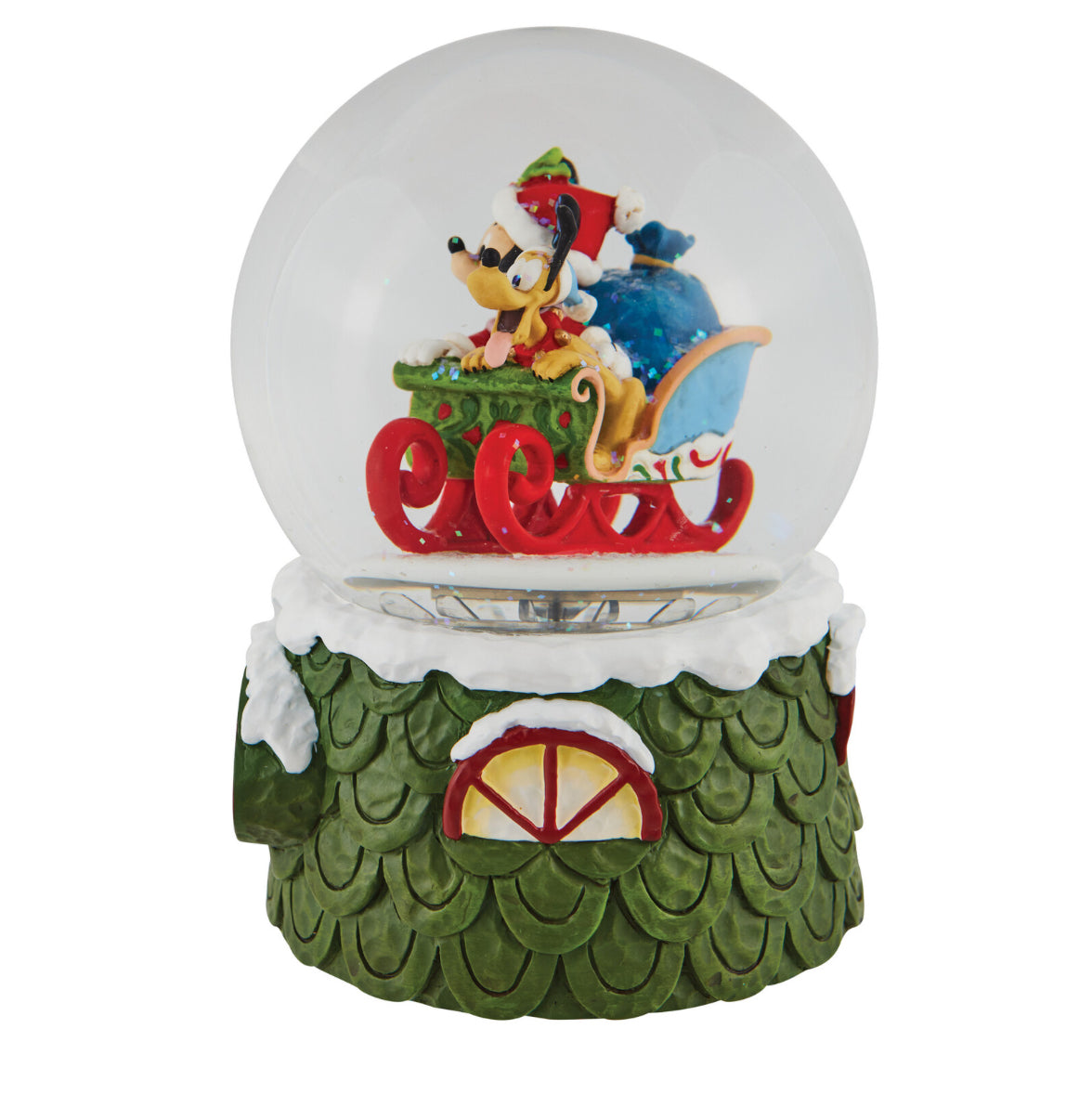 DISNEY TRADITIONS BY JIM SHORE MUSICAL WATERBALL MICKEY & PLUTO 120MM