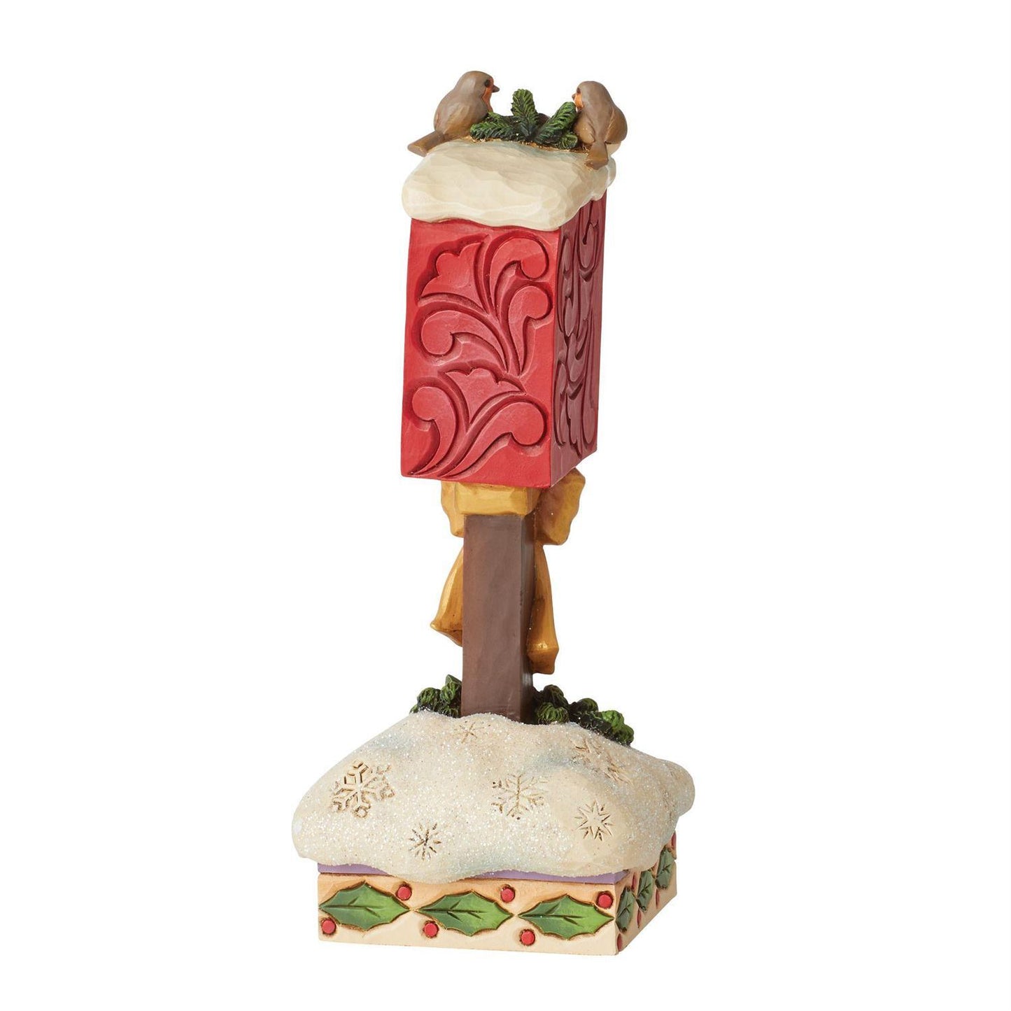 HEARTWOOD CREEK EUROPEAN ROBINS ON POSTBOX 16CM